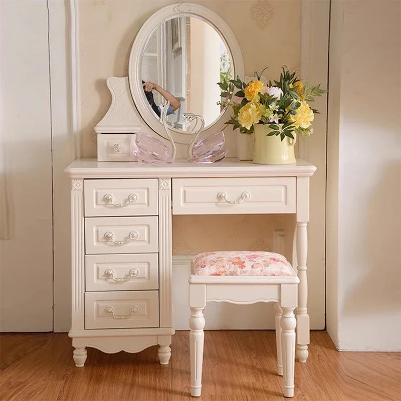 

Stool Handle Dressing Table Texture Bedroom White Cabinet Dressing Table Storage Organizer Penteadeiras De Maquiagem Furniture