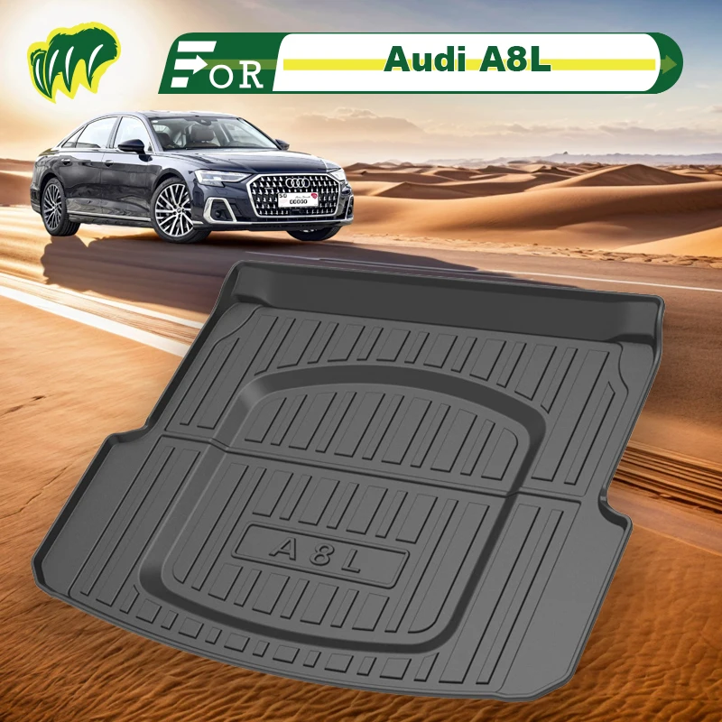 

For Audi A8L 17 18 19 20 2021 2022 2013-2023 Custom Fit Car Trunk Mat All Season Cargo Mat 3D Shaped Laser Measured Trunk Liners