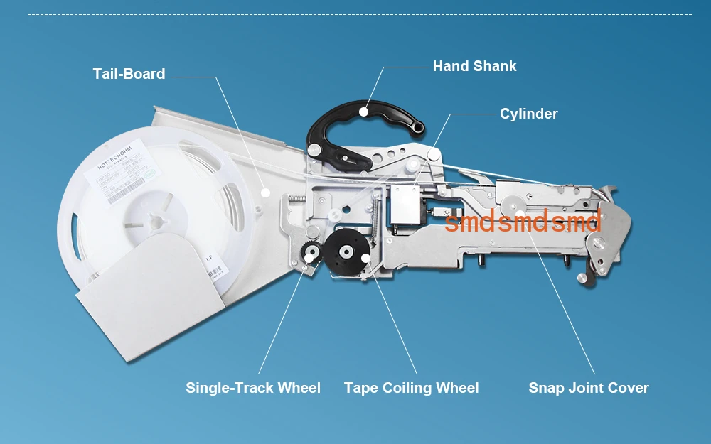 Standard Smt Pneumatic Feeder (8mm*4mm) Original SMT Feeders Spare Parts  8*4 Pick And Place Machine Feeder