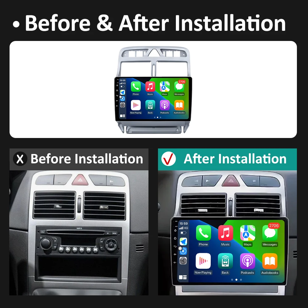 Car Video For Peugeot 307 307CC 307SW 2002 2003 2004 2005 - 2013 Multimedia Audio Player Navigation GPS DSP Stereo Accessories