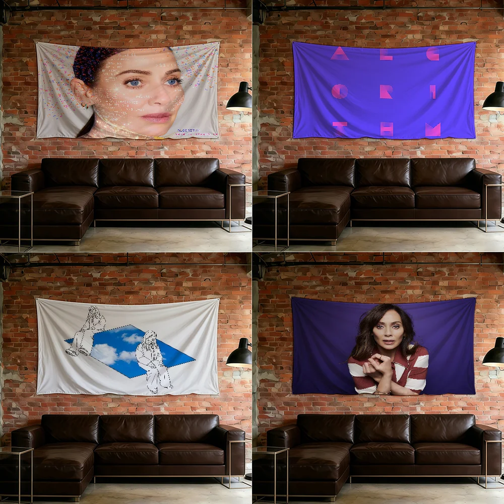 Drapeau algorithme N-Natalie Imbruglia pour la décoration murale de la chambre, du dortoir, du camping, du pique-nique, du garage ou du bar