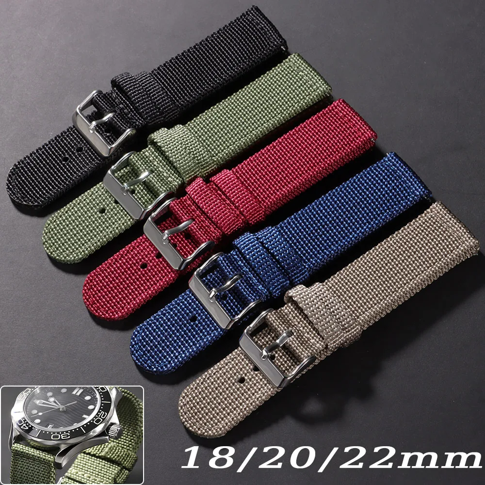 Leinwand für Seiko Uhr Band Für Omega Handgelenk Strap Weiche Nylon 20mm 22mm Quick Release Armband Für SKX007 SKX009 Männer Armband