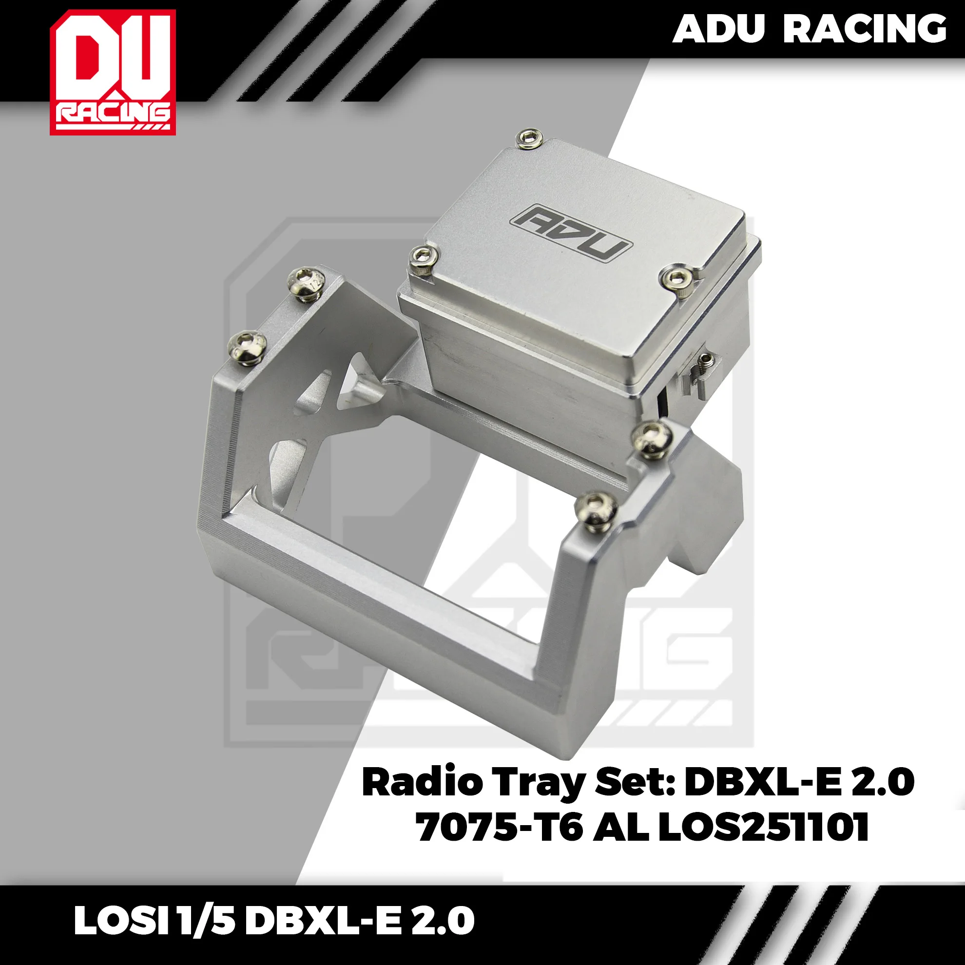 ADU RACING 7075-T6 AL Radio Tray Set FOR LOSI  DBXL-E 2.0 LOS251101 SIGLE SERVO MOUNT