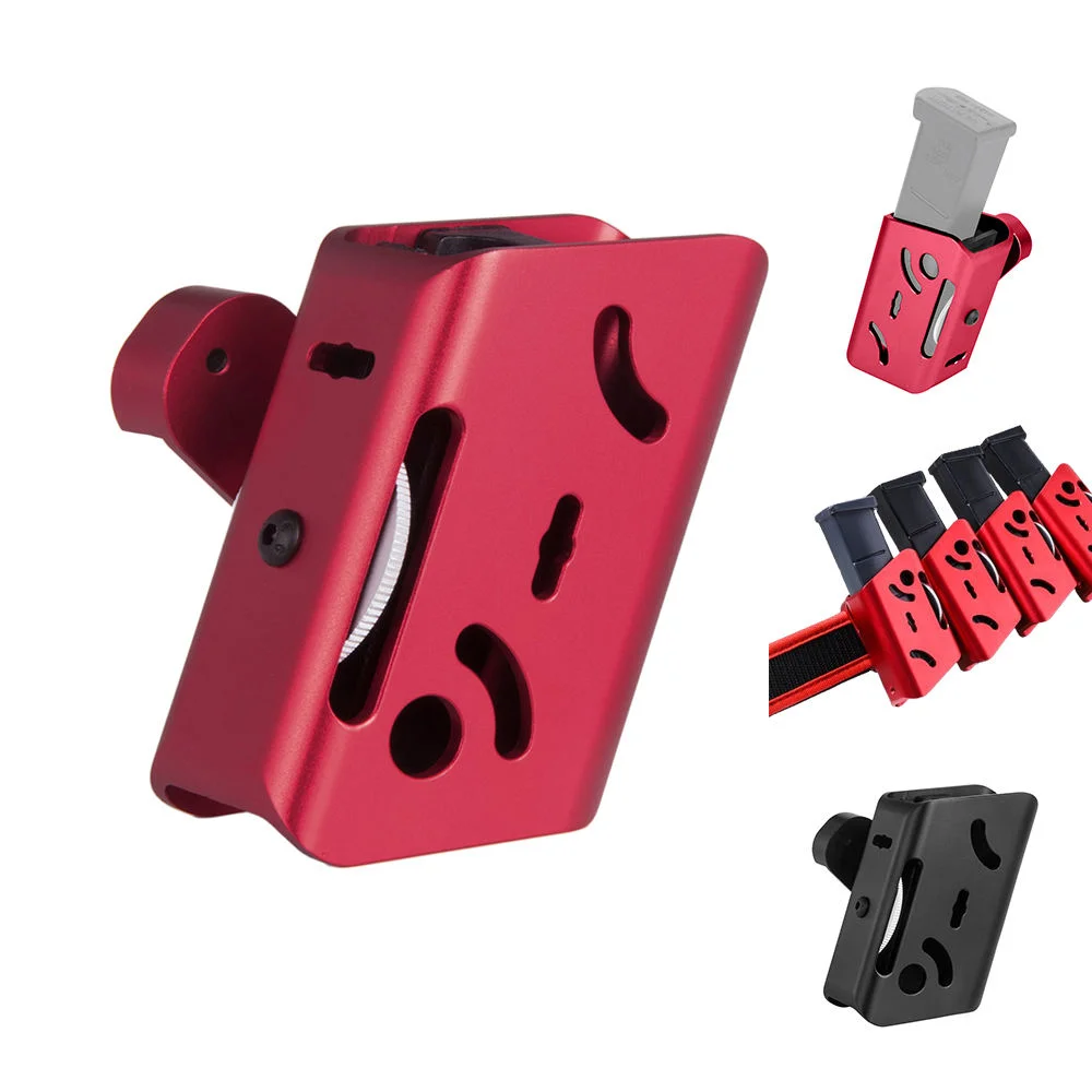 حقيبة مجلة تكتيكية سريعة السحب، ألومنيوم CNC، حافظة بمشبك حزام قابل للتعديل متعددة الزوايا لمسابقة الرماية IPSC USPSA #1