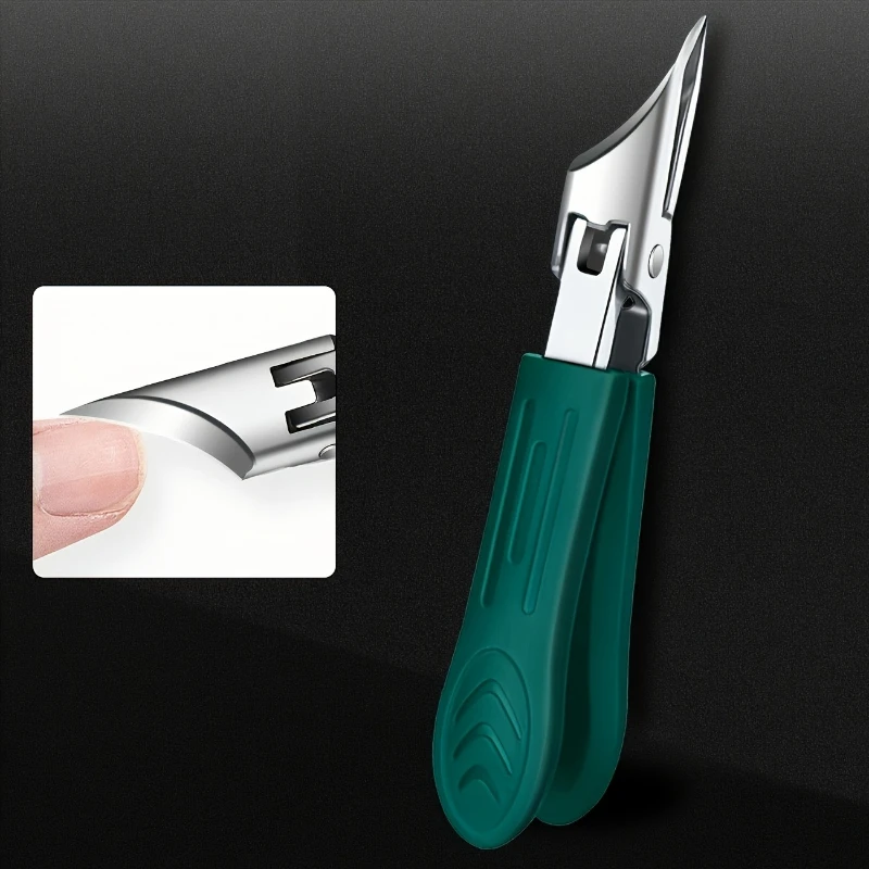 Heavy‑Duty Stainless‑Steel Ingrown Toenail Clippers With Curved Sharp Blade Comfortable Anti‑Slip Grip Toe‑Nail Trimmer Portable