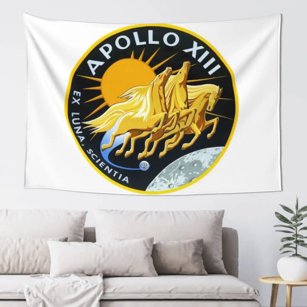 Apollo 13 Mission Logo Tapestry Room Decor Aesthetic Aesthetics For Room Home Decorations Aesthetic Tapestry