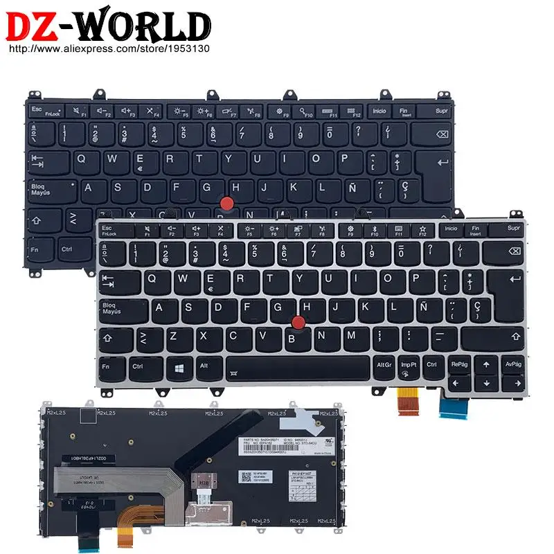 LAS Latin SP Spanish Keyboard for Lenovo Thinkpad X380 S1 Yoga 260 370 3rd 4th Laptop 01AV726 01EN396 00PA134 01AV719 01EN389