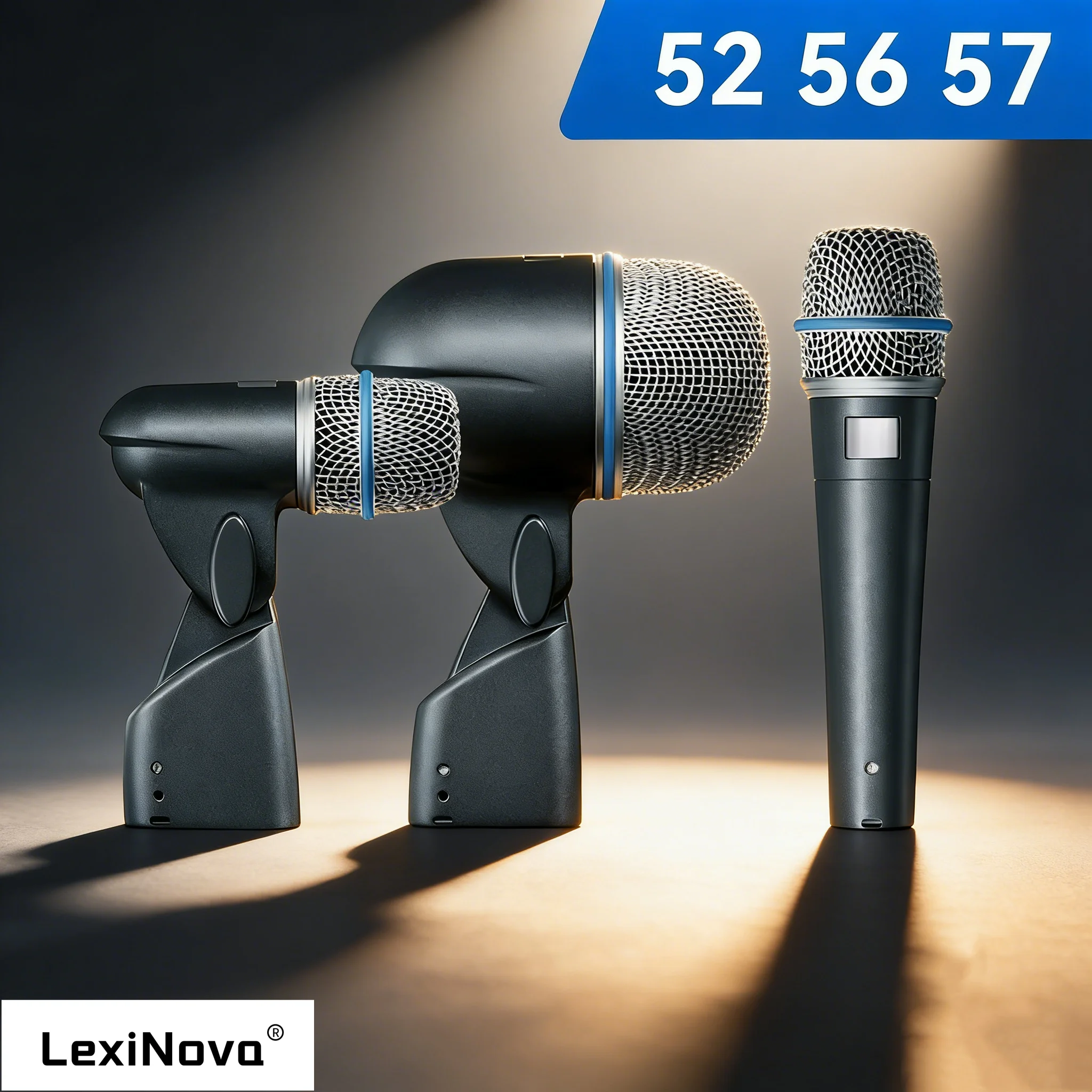 Micrófono de batería LexiNova 56A 52A 57A, micrófono para instrumentos musicales, para banda, DJ, escenario, rendimiento instrumental, grabación en vivo