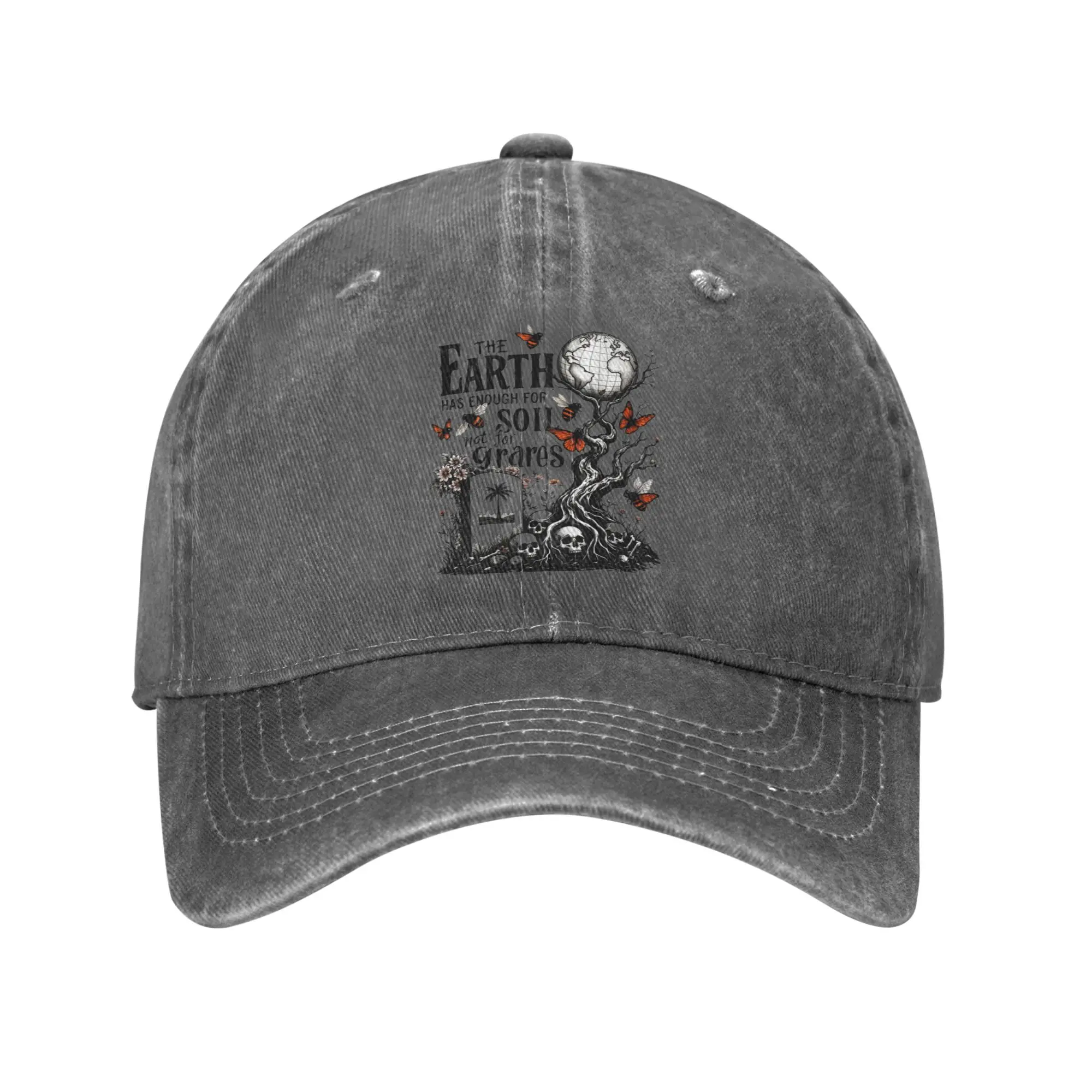 Multicolor Hat Peaked Women's Cap The Earth Has Enough For Soil Not For Graves Anti War Art Personalized Visor Protection Hats