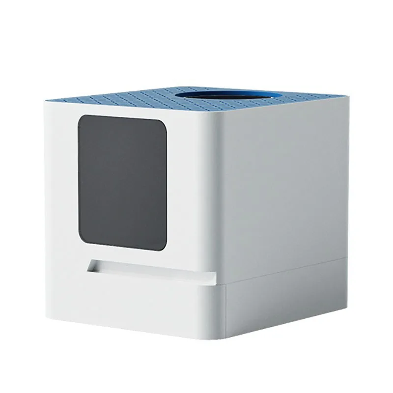 

Fully Closed Cat Litter Box Big Cat Litter Tray Closed Sandbox Toilet House Top Entry Litter Box Pet Items
