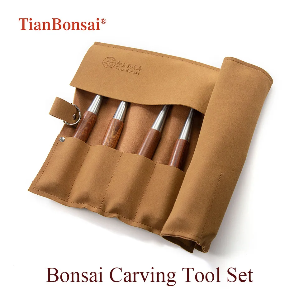 Bonsai Carving Tools 8-PCS Set Bonsai Tool Set CTC-8S （Stainless Steel End Ring）