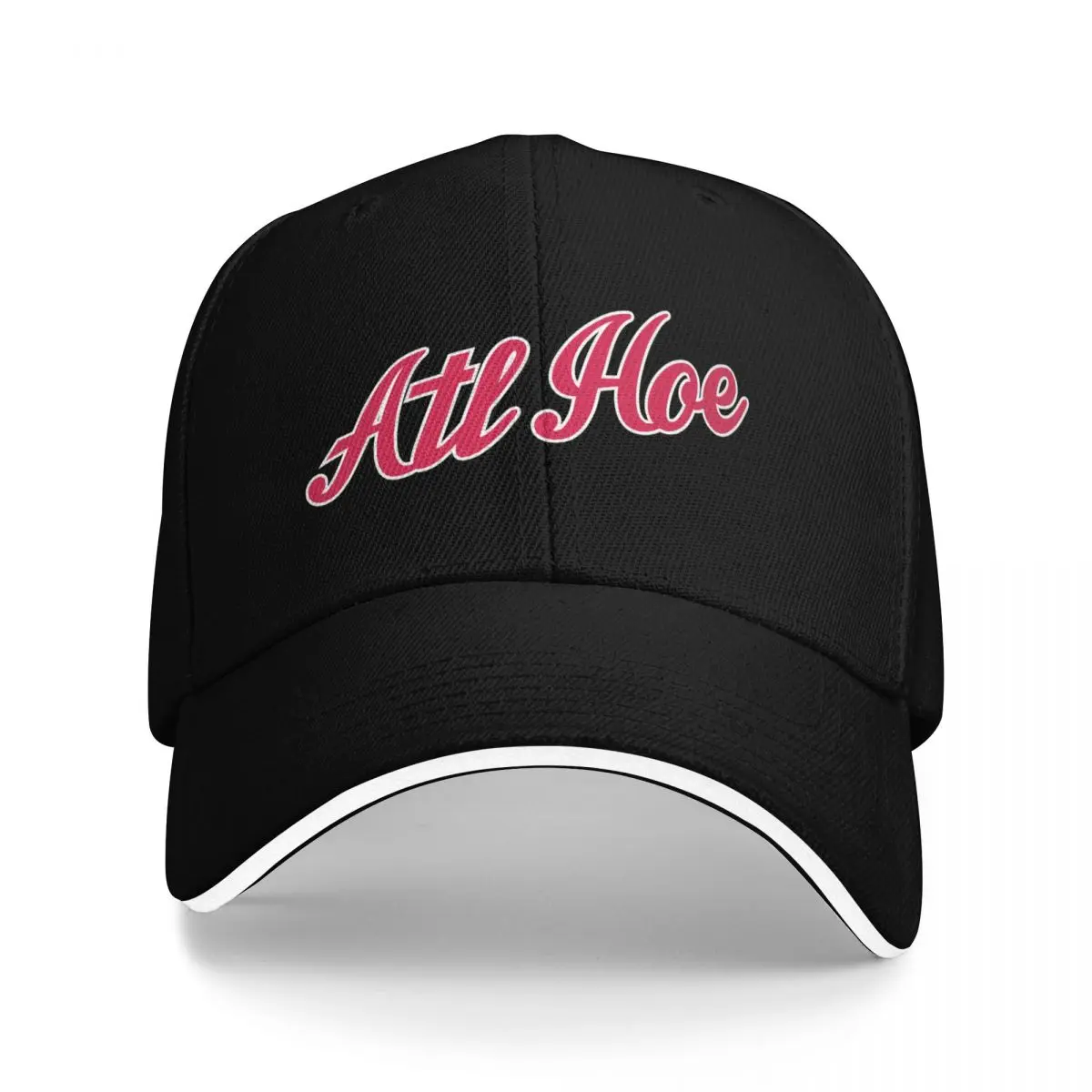 

ATL HOE - Red on Navy Baseball Cap tea Hat Custom Cap Male hat Women's Hats For The Sun Men's