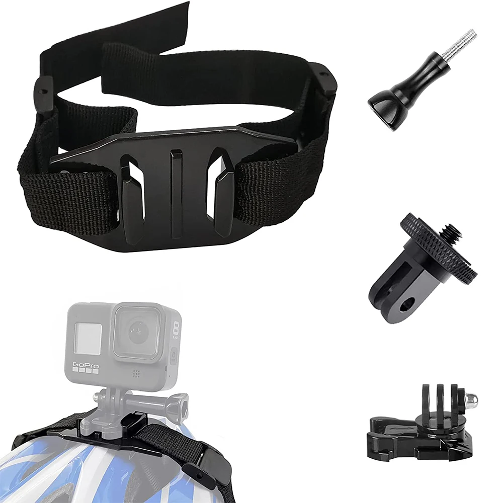 

Bike Motorcycle Hard Hat Helmet Strap For GoPro Hero 11 10 9 8 7 6 5 SJCAM SJ4000 Insta360 X3 EKEN DJI Action Camera Accessories