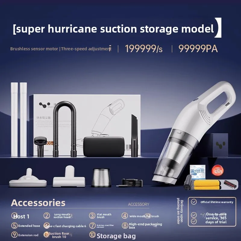 Автомобильный пылесос беспроводной портативный мини высокой мощности для домашнего использования в автомобиле