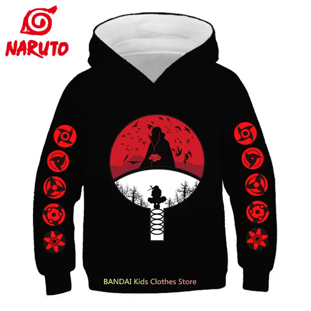 NARUTOS-女の子用フード付きスウェットシャツ,長袖スウェットシャツ,カカシシリーズフード付きトップス,3〜14歳の衣類,春と秋