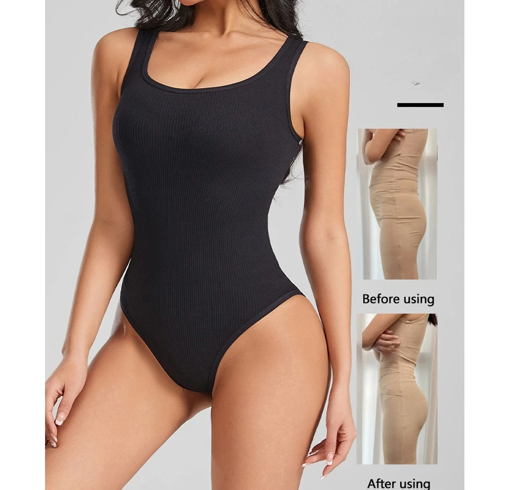 Naisstoo Shapewear Bodysuit Women Light Tummy Control Hooks Crotch Daily Wear Thong Body Shaper Stree Jumpsuit - Image 4