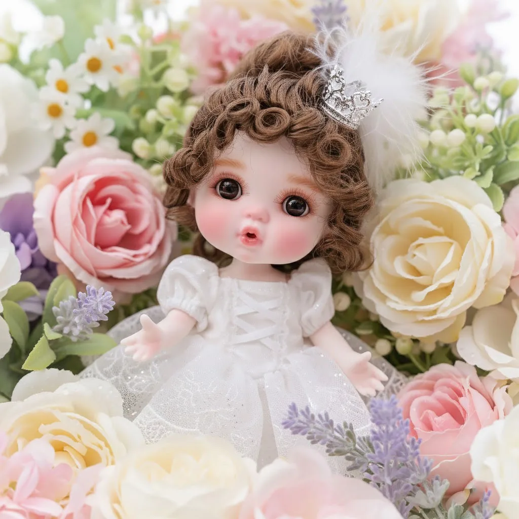 

Cloveray 10-дюймовая керамическая реалистичная фарфоровая кукла всего тела, супер милая реалистичная керамическая кукла принцессы, съемный художественный подарок