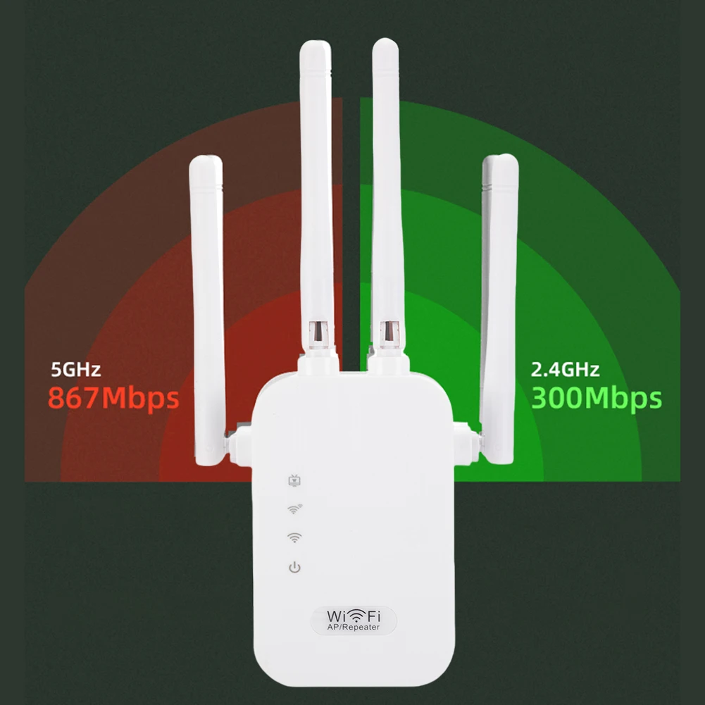 2.4 جيجا هرتز/5 جيجا هرتز واي فاي مكرر واي فاي إشارة الداعم موسع واي فاي مع منفذ WAN/LAN ثنائي النطاق 1200 ميجا بت في الثانية 300 ميجا بت في الثانية واي فاي مكبر صوت أحادي #3