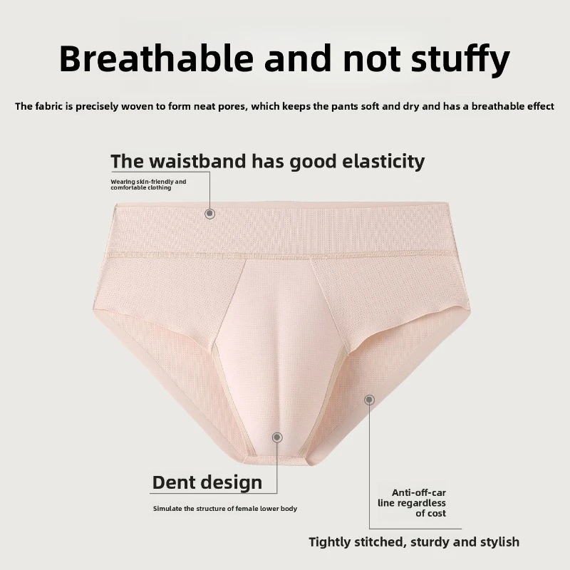 Set di 3 Pezzi di Intimo Maschile per Crossdresser, Design Realistico di Parti Intime Femminili, Modellante per Effetto Camel Toe, Mutandine Traspiranti per Cosplay