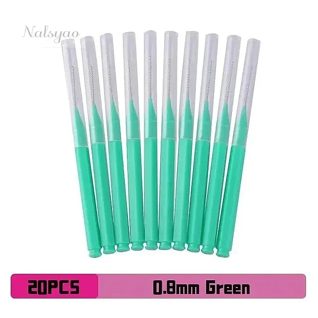 Interdental Brush Box 20pcs Clean Tooth Gap Braces Orthodontic Dental Tools Travel Portable