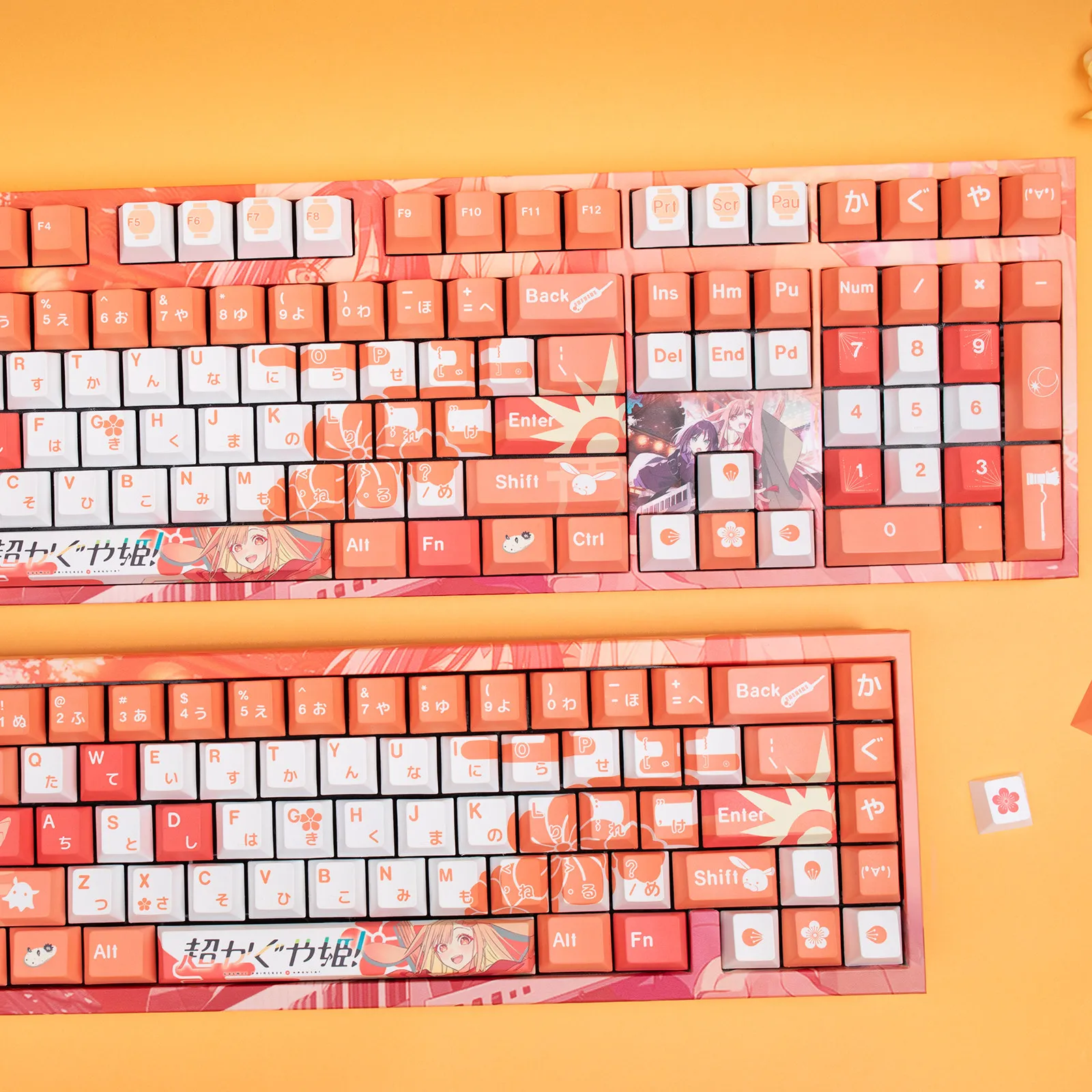 Kaguya PBT Keycaps Cosmic Princess DYE Sublimation Key Cover Cherry Cross MX Switch Key Caps for Mechanical Keyboard