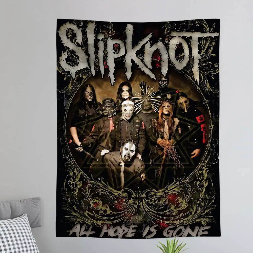 

1pc Heavy Metal Band S-slipknot Cartoon Tapestry Wall Hanging Decoration Household Home Decor