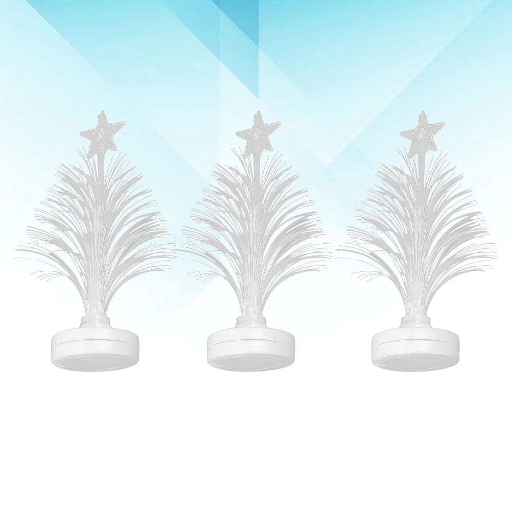 

3Pcs Christmas Tree LED Fiber Optic Colorful Light Romantic Decorative Home Lamp Christmas Tree Fiber Optic Lamp