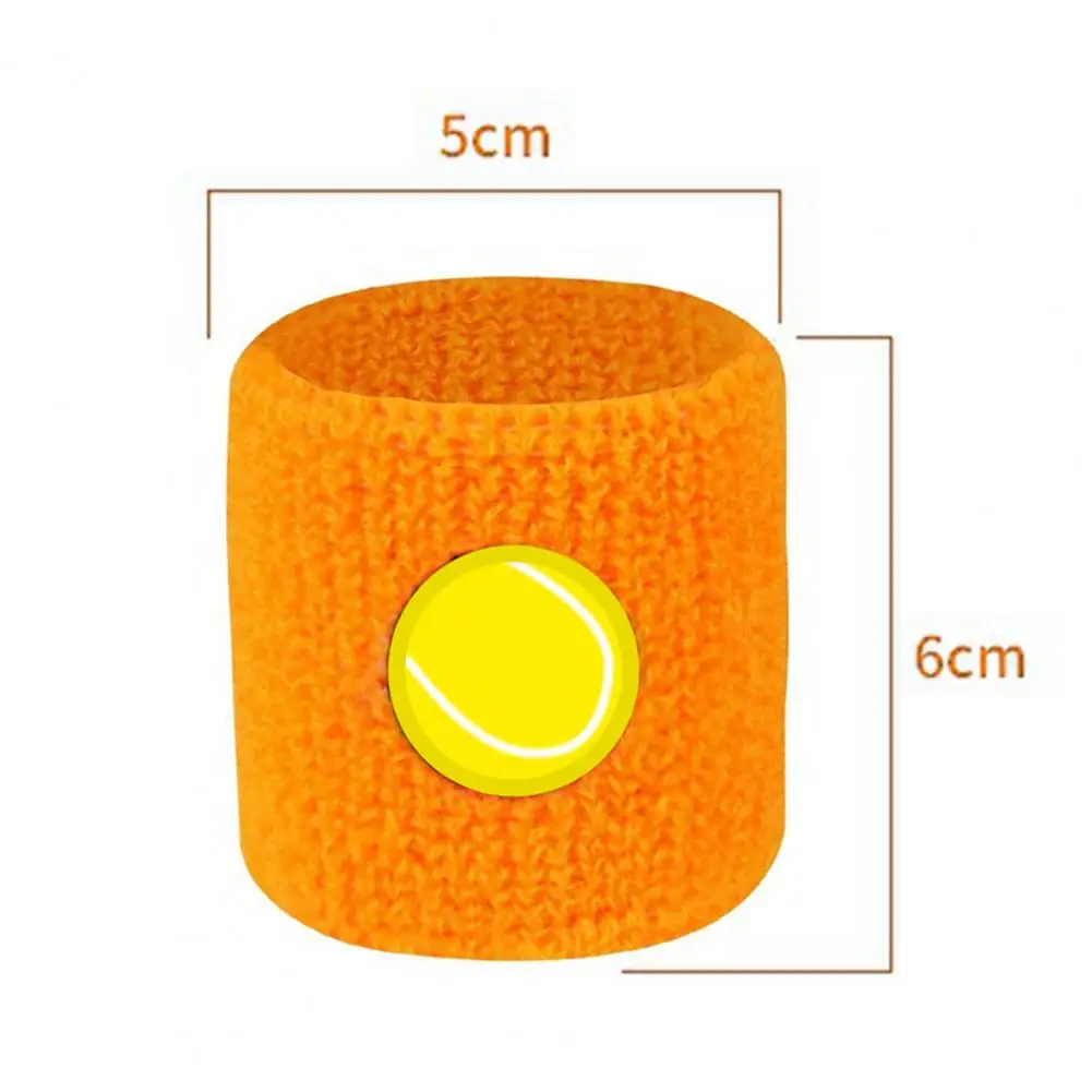 2 Stück Kinder Sport Armband Ball Stickerei Stretch Schweiß absorbierende Jungen Mädchen gestrickt Basketball Handgelenk Protektor Schweiß band