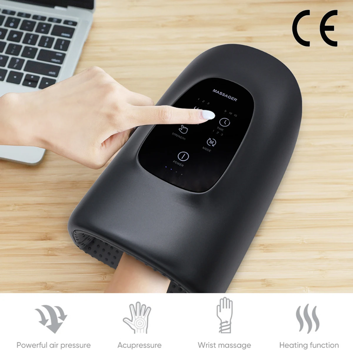 3 طرق وسادة هوائية التفاف الضغط مُدلك يدوي الضغط العميق العجن الكهربائية مُدلك يدوي ضغط اليد تدليك النخيل Divece