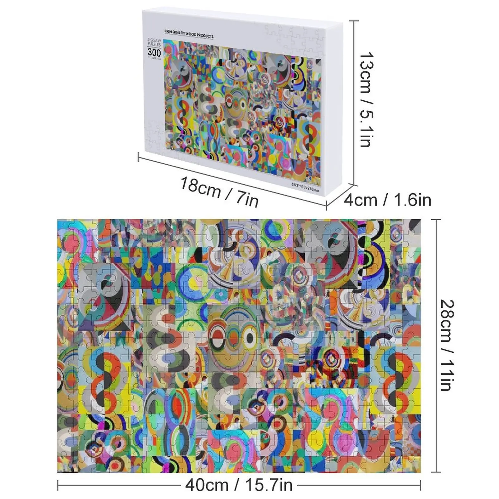 Rompecabezas de Robert Delaunay, rompecabezas de regalo personalizado para niños, rompecabezas de juguetes personalizados