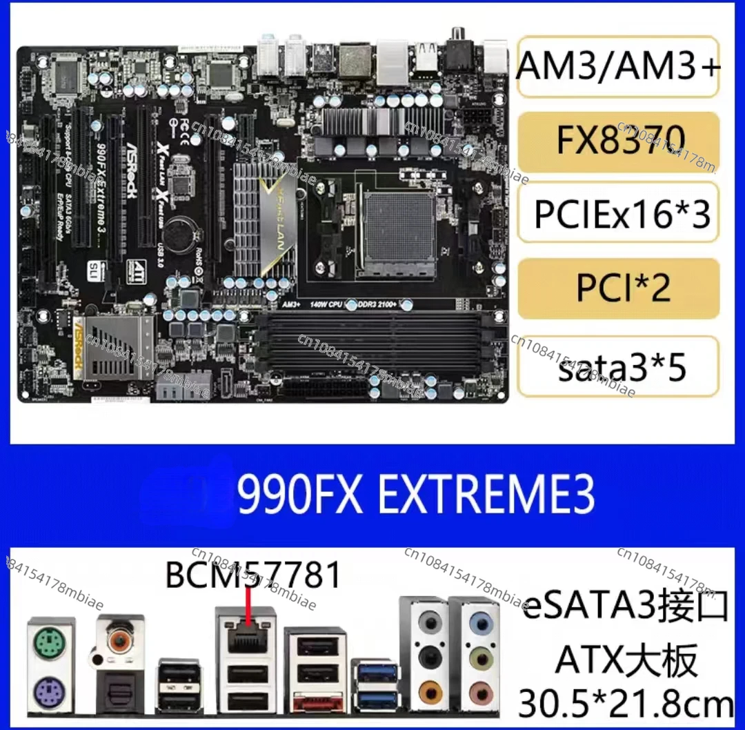 Разъем AM3 + Материнская плата Asrock 990FX extreme me3 990FX 4xDDR3 64 Гб USB3.0 HDMI PCI-E 2,0 для процессора FX 8300 Phenom II X4 945