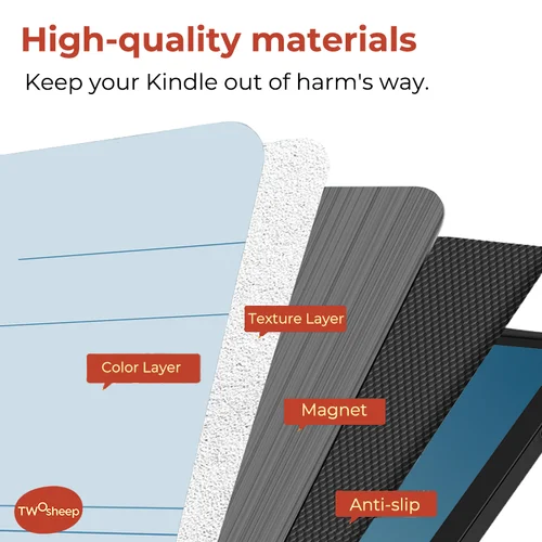 Imagen 2 del producto Funda Twosheep para Kindle Paperwhite 12th & 6/7/10/11th y para 2024 Nuevo Kindle 11th con funda protectora Auto-wake