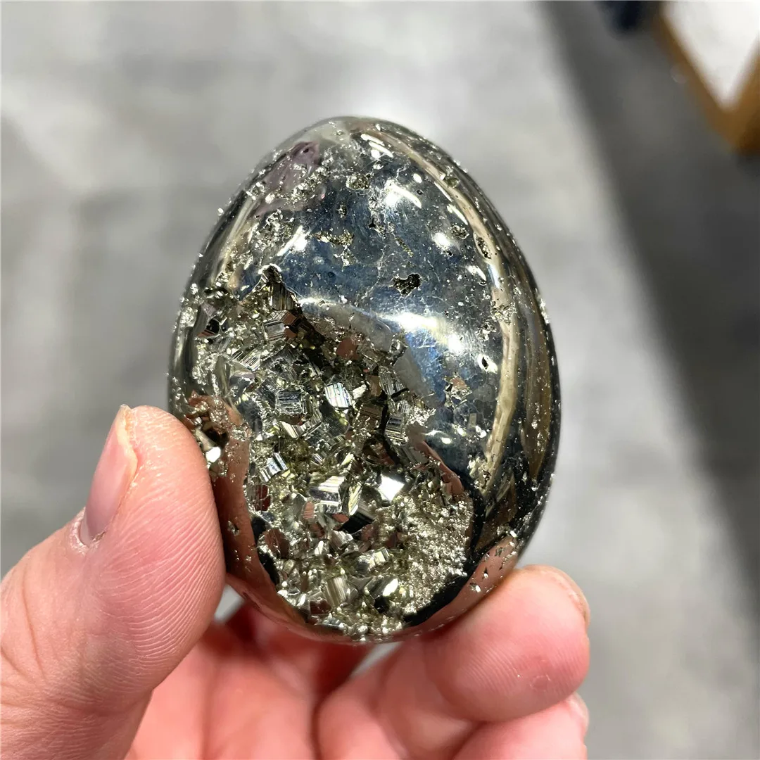 High Quality Natural Pyrite Eggs Quartz Drusy Crystals Raw Rocks Mineral Ore Home Accessories Reiki Chakras Spiritual Products