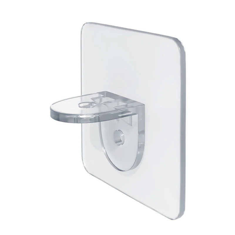 Self-Adhesive Transparent Reinforced Bracket For Cabinets Wall Shelf Clapboard Rack Closet Support Holder Storage Organizer