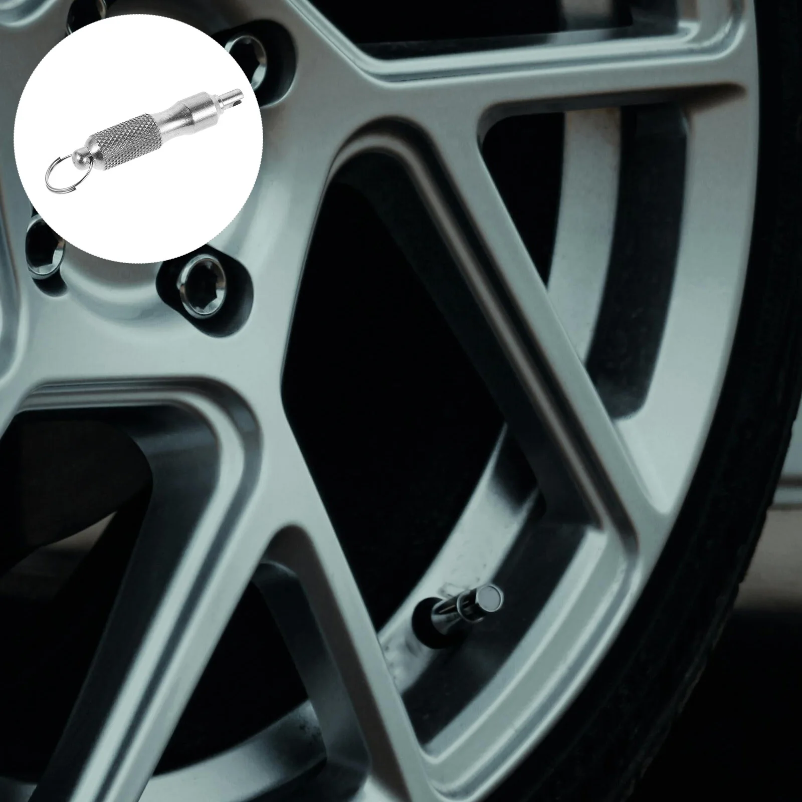 

Stainless Steel Valve Core Remover Tool Portable Mini Valve Core Extraction Tool Keychain for Car Motorcycle Bike Tire Repair