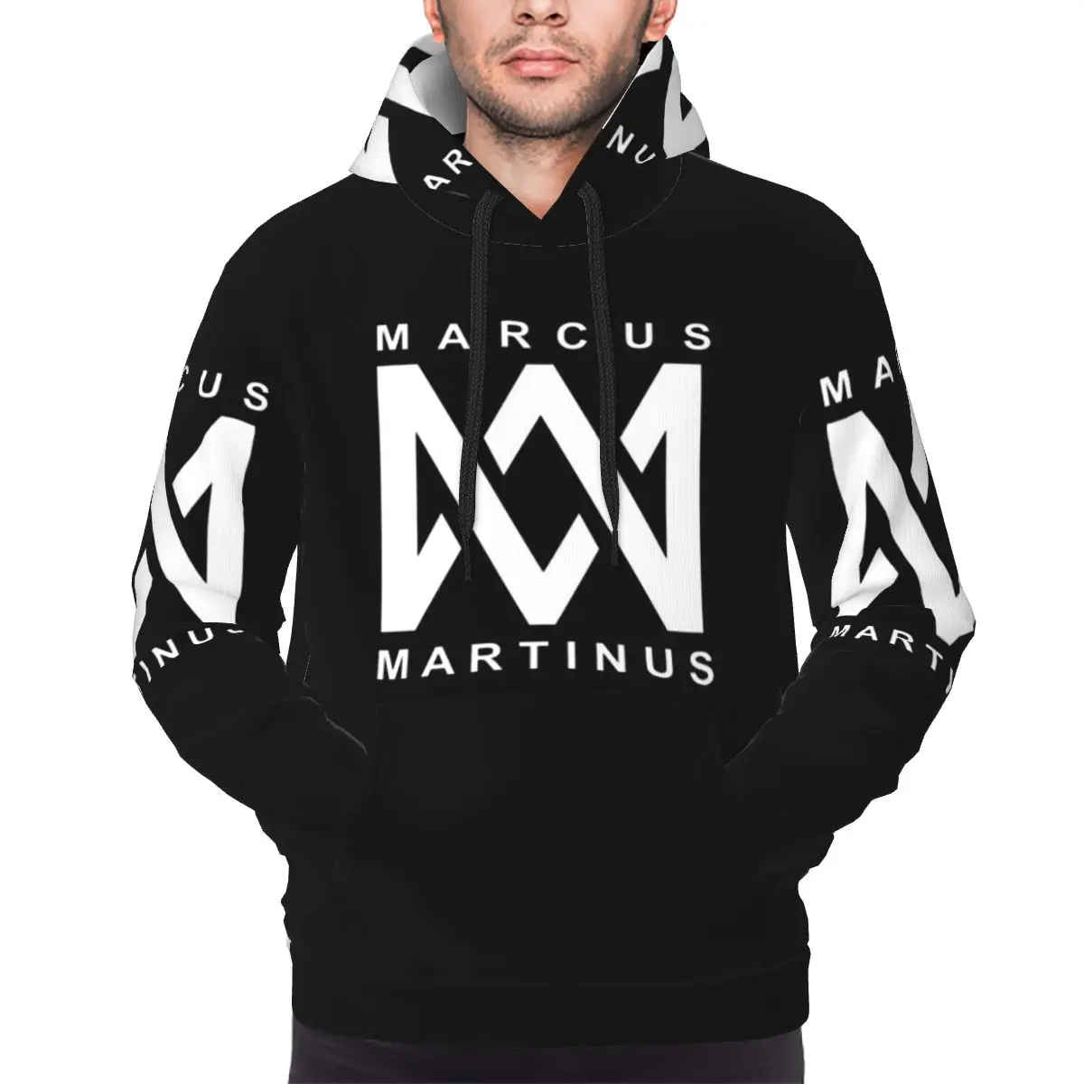 Sweat à Capuche Marcus & Martinus – Oreilles De Chat, Crop Top, Imprimé Jumeaux Chanteurs, Style K-pop Ado Fille