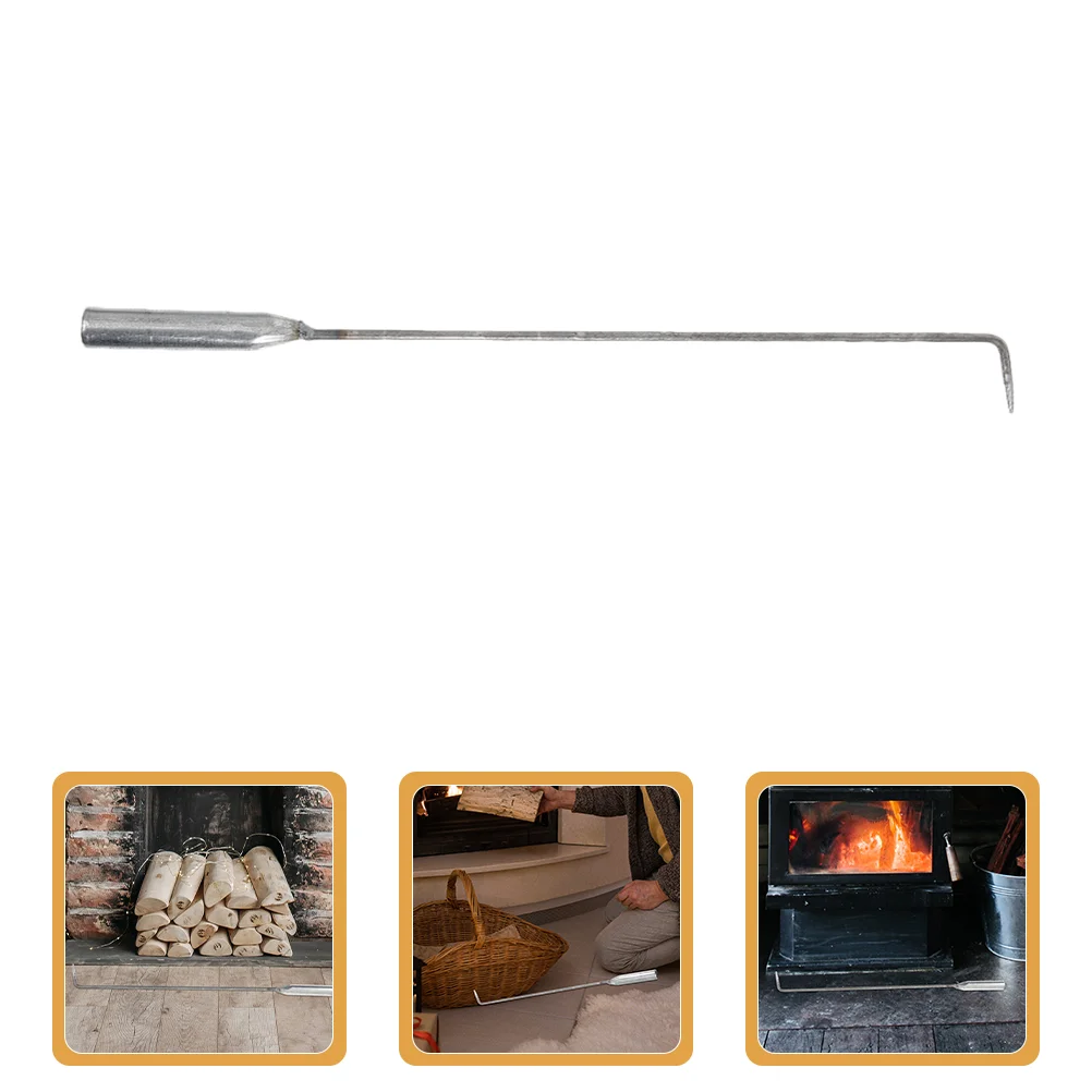 4 pezzi gancio per bricchette extra lungo fuoco poker accessori per pozzi all'aperto strumenti per caminetto campeggio stufa a legna poker falò