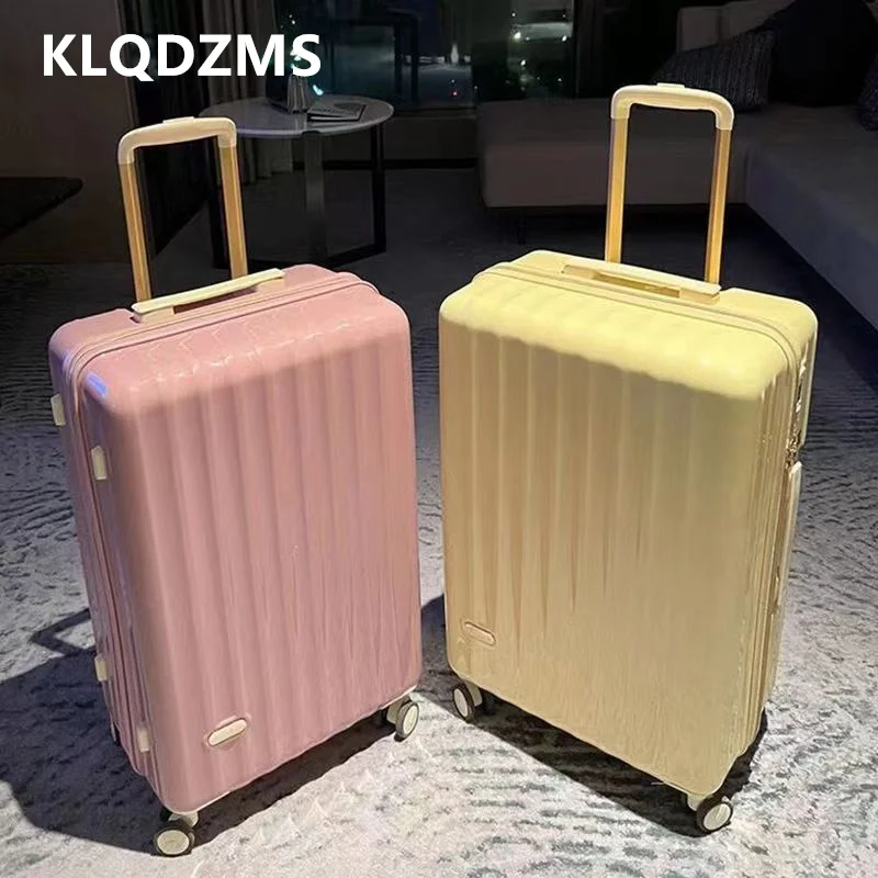 

KLQDZMS Large Capacity Suitcase 20" ABS+PC Boarding Box 24"26"28 Inch Cart Case Cart Type Travel Bag Universal Wheel Luggage