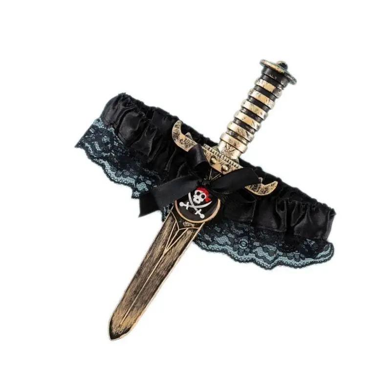 652F حزام الرباط القوطي ضبط حزام الرباط لزي لعب الأدوار للسيدات من KneeSocks #3