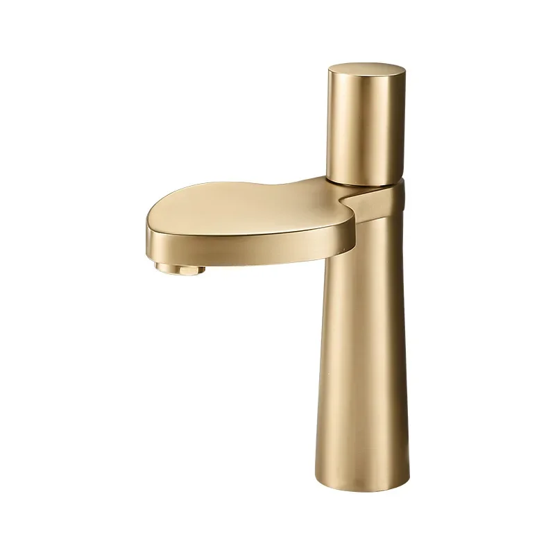 

Light luxury laskin creative washbasin hot and cold washbasin faucet, household bathroom gold washbasin basin