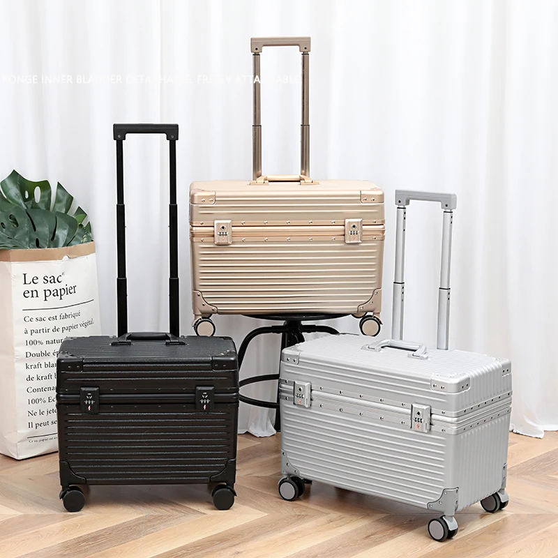 

Small Portable Women's Trolley Case Camera Top Flip Camera Equipment Computer Case Pull Up Flip Camera