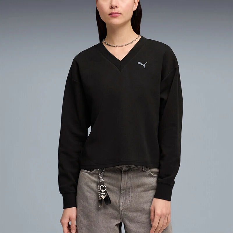 Puma genuine ES new women's black sports casual daily wear sports hoodie 694093-01