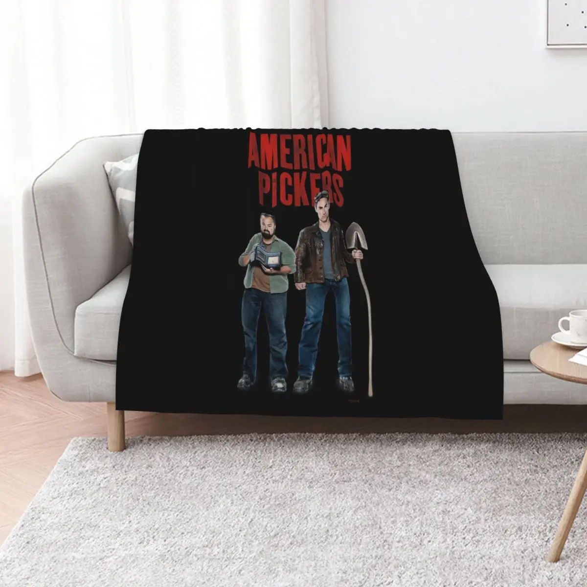 American Pickers - Mike and Frank Comfortable . Throw Blanket Comforter Single Plush blankets and throws Soft Beds Thin Blankets