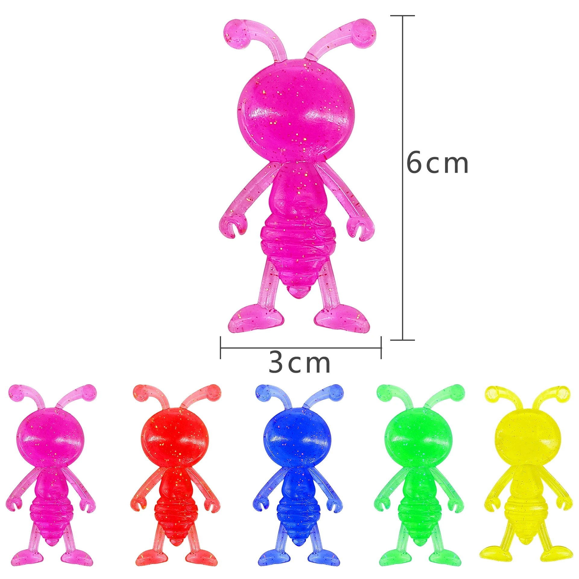 5-20 個楽しい粘着ストレッチ笑顔ゴールデンフラッシュリトルアリピンチおもちゃ子供の誕生日パーティーの好意クリスマスカーニバル大人のギフト