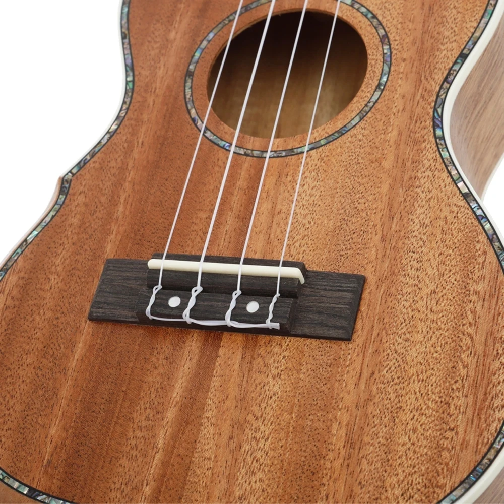 23 بوصة القيثارة هاواي الغيتار الماهوجني الجسم الغيتار القيثارة 4 سلاسل القيثارة مع موالف حزام كابو سلاسل أجزاء