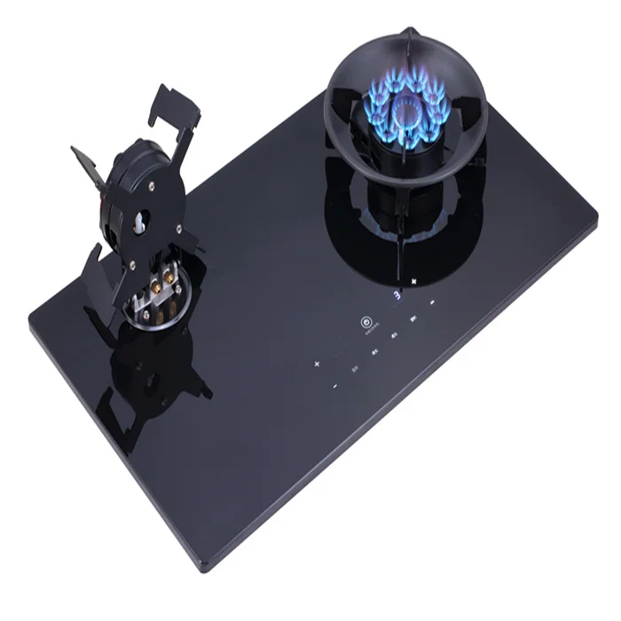 

Embedded Flip Top Gas Stove Natural Gas Dual Stove Touch Screen Timed Energy-saving Stove