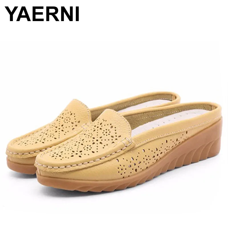 YAERNI Summer Women\'s Slippers,Fashion Casual Shoes Half Sandals,Wedges Shoes Classical Non-Slip Zapatillas Mujer Sandalia 544