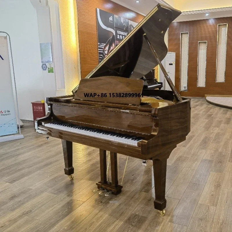 Piano de cola acústico Chloris, piano de cola de madera de nogal, precios HG158WA