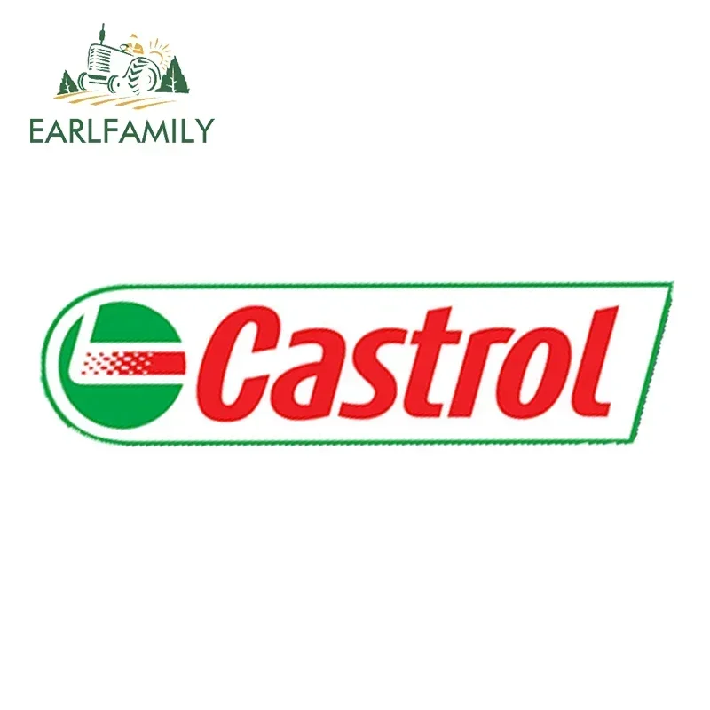 EARLFAMILY 13cm Car Styling Creative Car Sticker Waterproof Castrol Huile Racing Autocollants Auto Moto JDM ATV Vinyl Decal