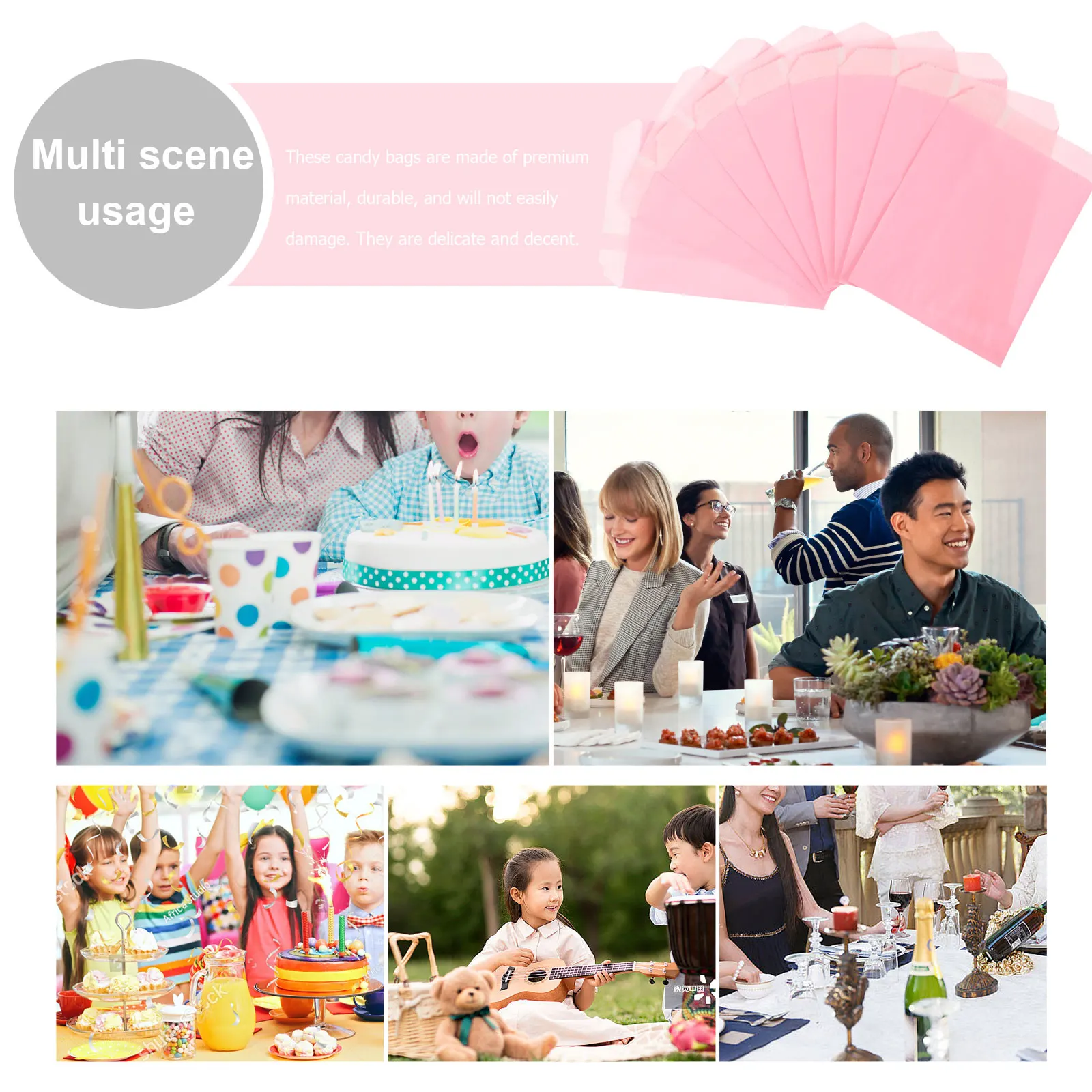 

PLAFOPE 100pcs Pastry Bags Baking Paper Sandwich Cookies Favor Bulk Disposable Bakery Piping Bags for Party Wedding Dessert